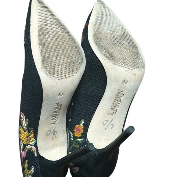 Lauren Ralph Lauren Lindella II Needlepoint & Suede Pump - Picture 6 of 9